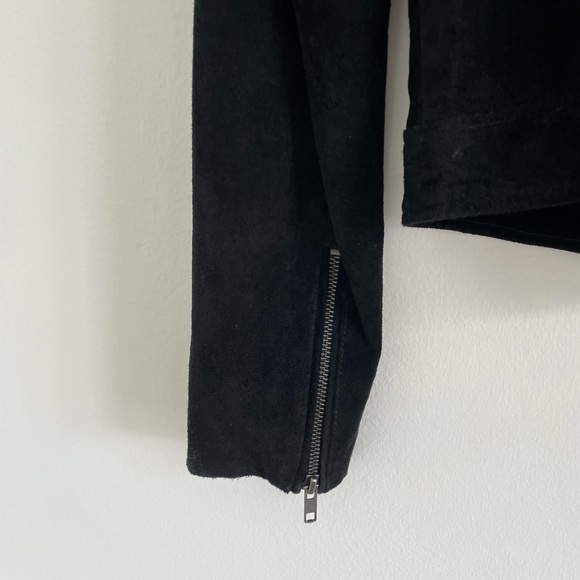 Sanctuary Dylan Black Fringe Suede Moto Jacket - Picture 6 of 6